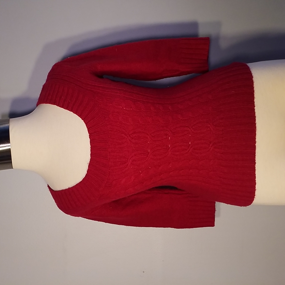 3/$25 EXPRESS 3/4 Sleeve WOOL SWEATER XS Burgandy Red